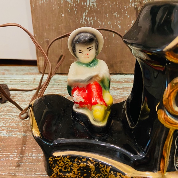 N5-RARE Mid Century Modern Oriental Console/TV Lamp Premco MFG Chicago, IL - Picture 7 of 10